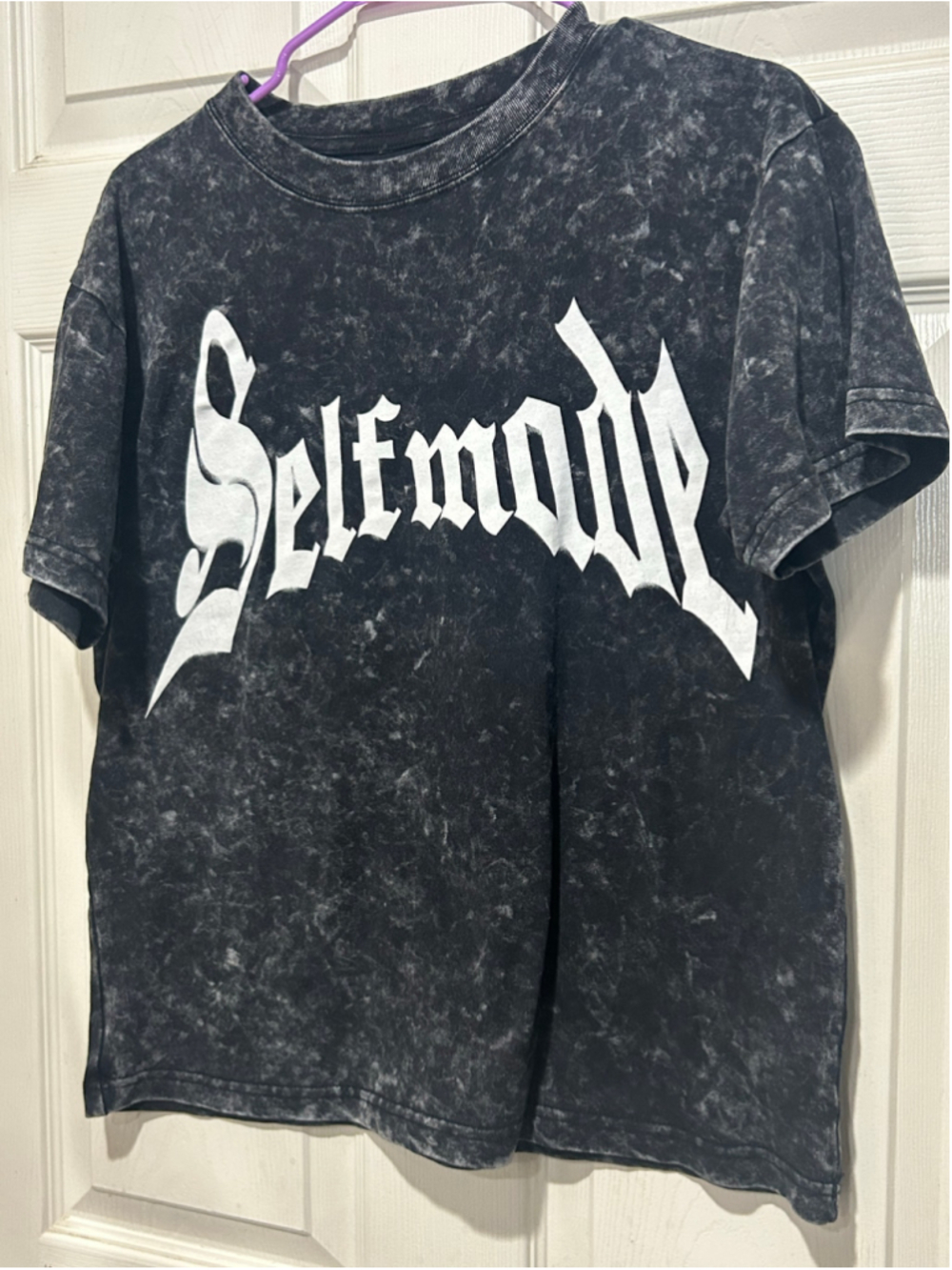 Men's NOVAMEN Black & White Selfmade Short Sleeve Tee S - Picture 3 of 5